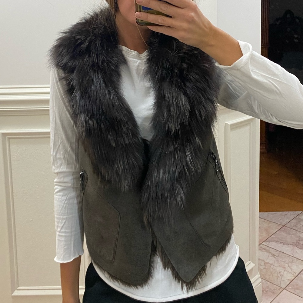 Faux fur vest